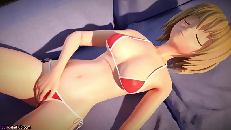 Peachy Beach part 1, Izumi is caught fingering! Full re-render in Cycles