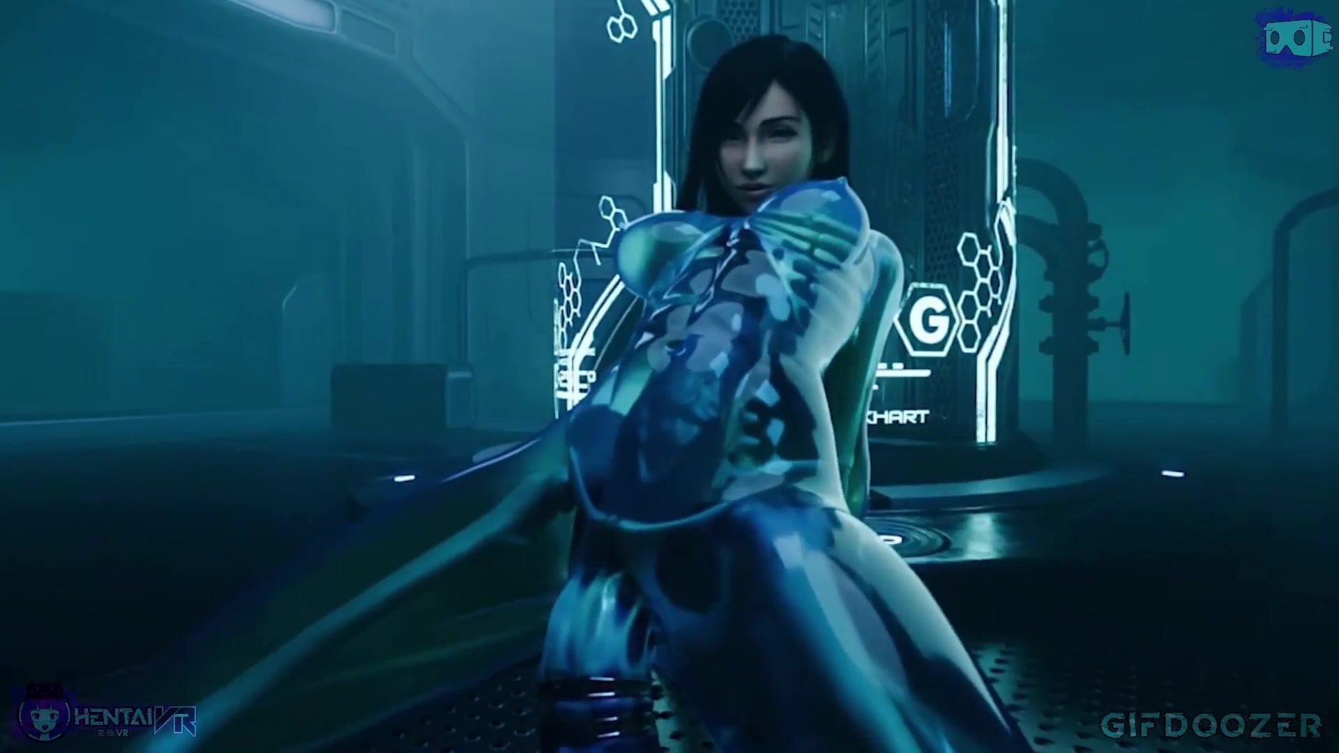 Tifa yielding to slime dildo play