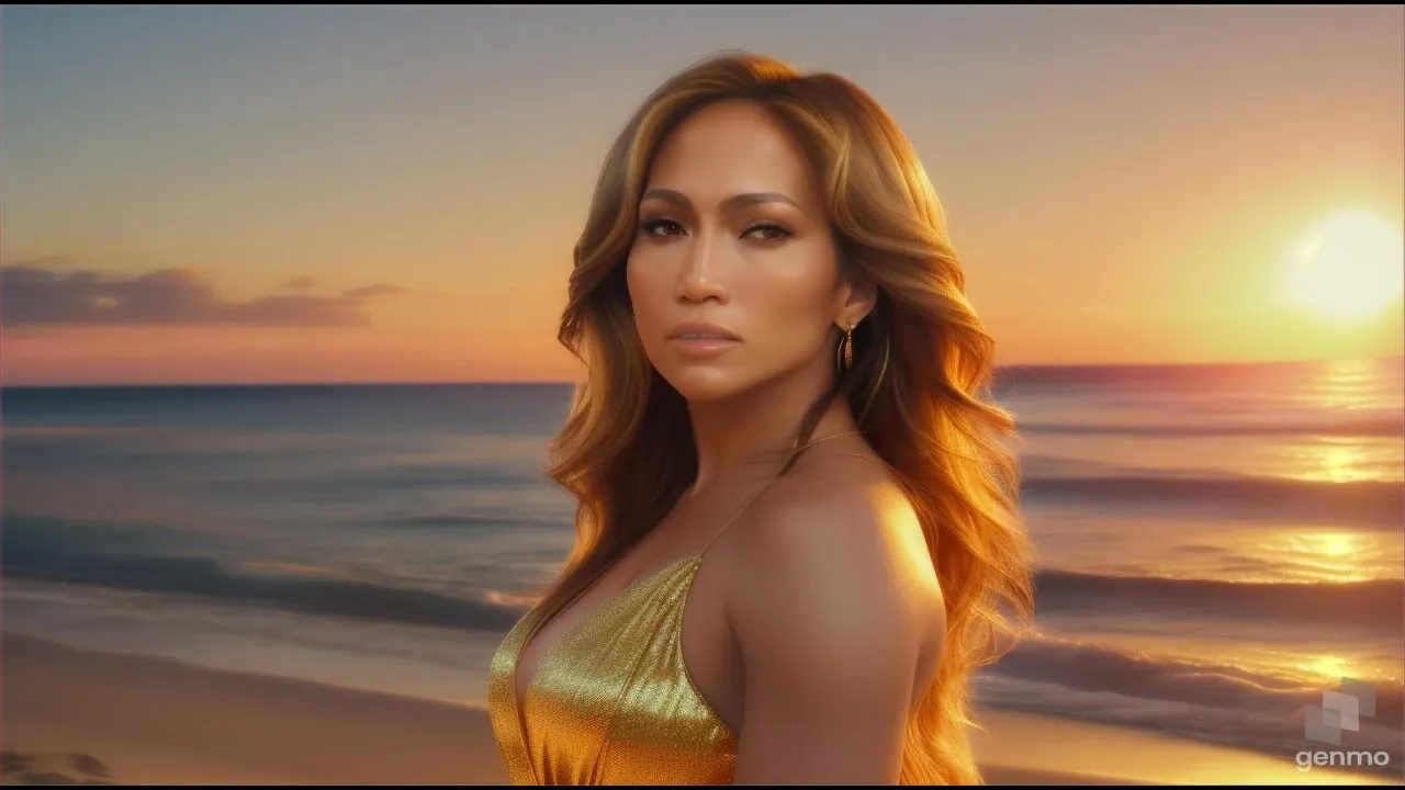 Jennifer Lopez Clips of AI Generated vid using Text